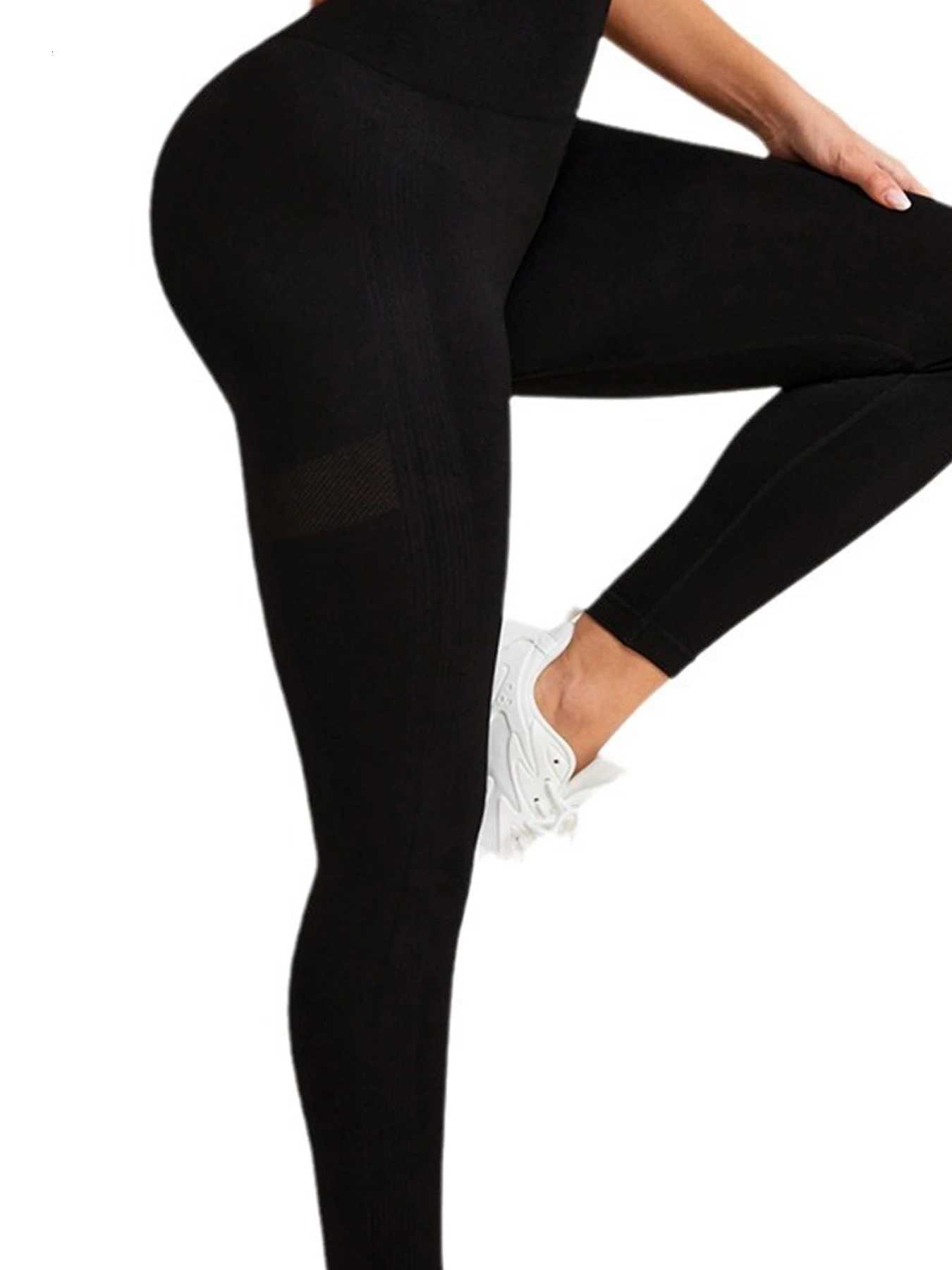 Solid Color Black Yoga Pants High Waist Hip Lifting Yoga Leggings Gym Fitness Sportswear Outdoor For WomenXJ251029