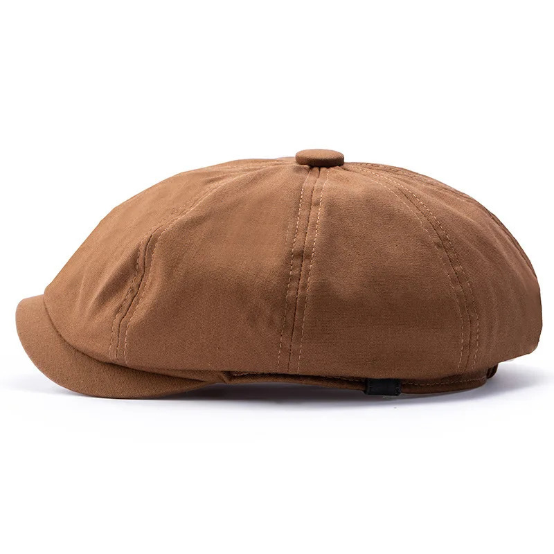 Oversize Big Head Mens sboy Flat Cap 100 Cotton Gatsby Hats Dad Plain Ivy Caps Golf Cabbie Hat Women Octagonal Berets 251029