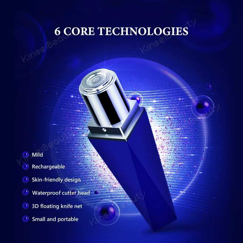 Face Bikini Line Hair Removal 3D Facial Epilator Electric Eyebrow Trimmer RaZOr Painless 360 Degree Lips Hair Expoliator J251117