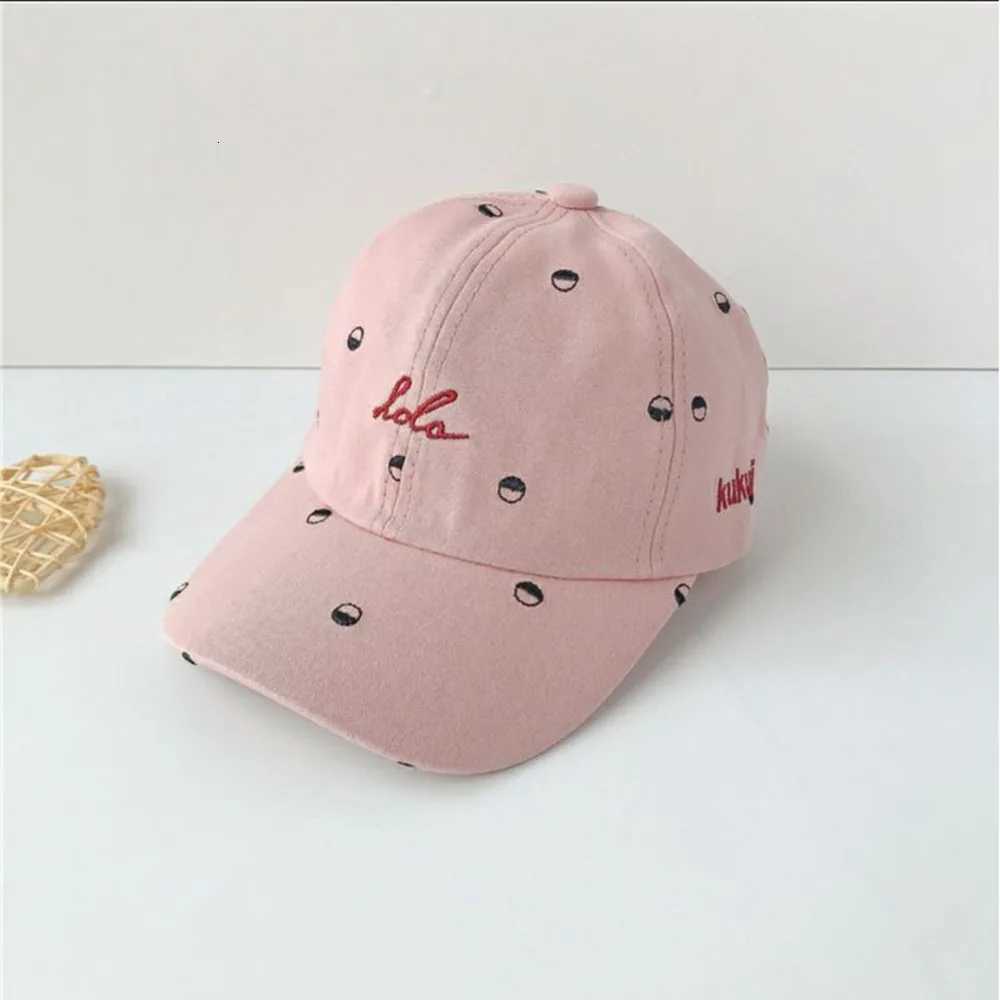Embroidered Lola Baseball Caps Baby Boys Hats Cotton LongBrimmed Cap For Kids 636 Month HardBrimmed Childrens Hat251028