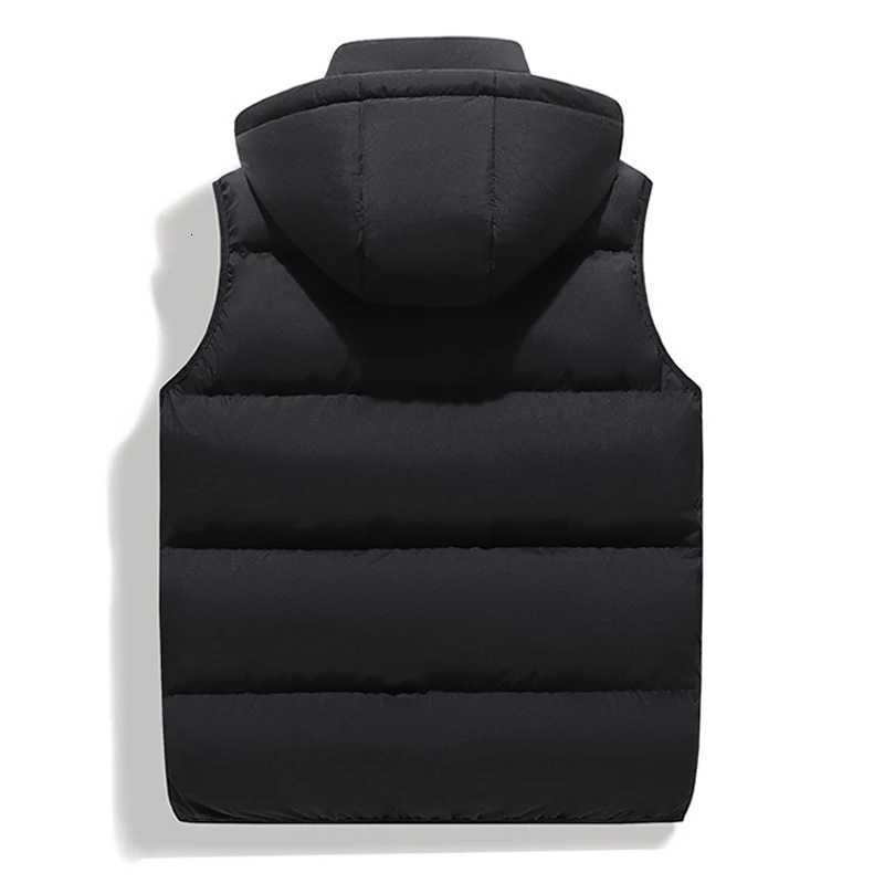 Winter Men Thicken Warm Sleeveless Vests Mens Autumn Detachable Hat Outwear Hooded Waistcoat Vest Jackets Mens Casual Vests Male W251029