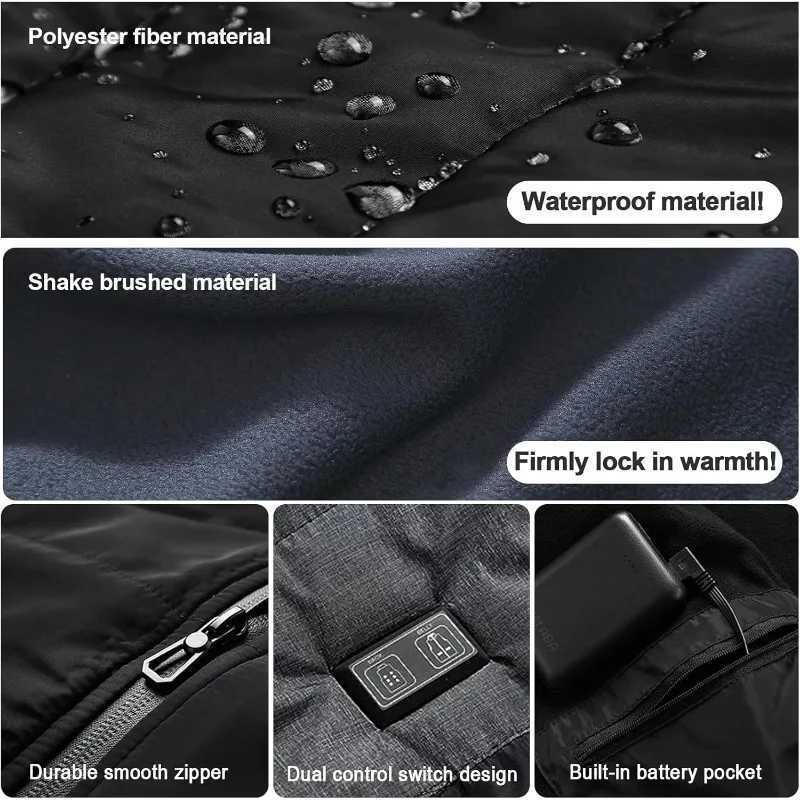 New 94zone Heated Vest Jacket Smart heating Cotton Vest Electric Heating Thermal Warm Clothes Winter Heated Hunt Jacket S5XL W251029