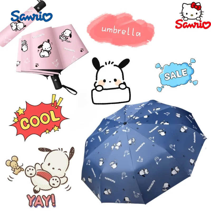 Sanrio Fully automatic Pochacco umbrella for women sunny dualuse sun protection UV ins wind parasol increased reinforcement L251029
