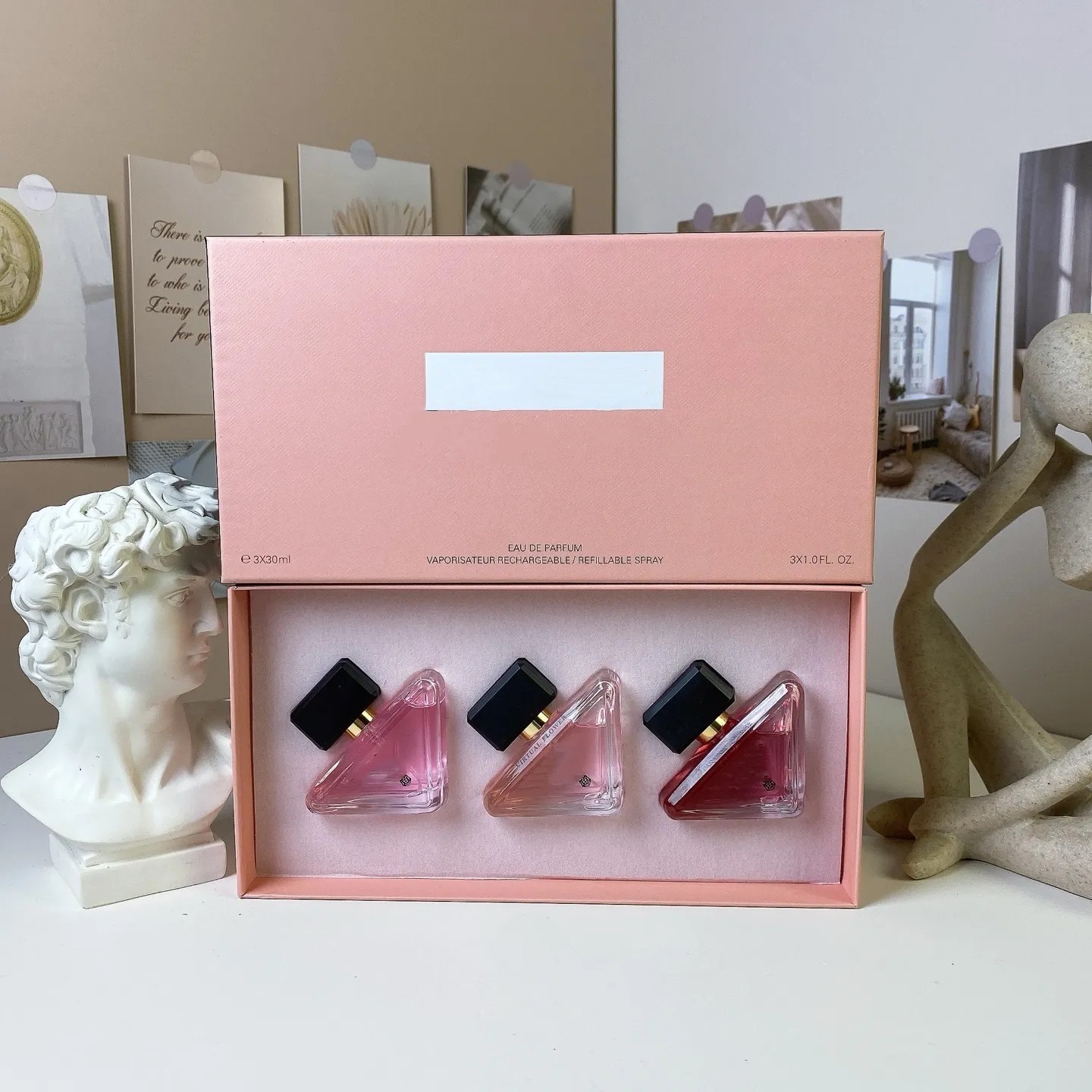 Designer Women 90ml Perfume Flower Intense Scent 3*30ml Sexy Lady Gift box set Parfum Good Smell Long Lasting Time Fast Delivery