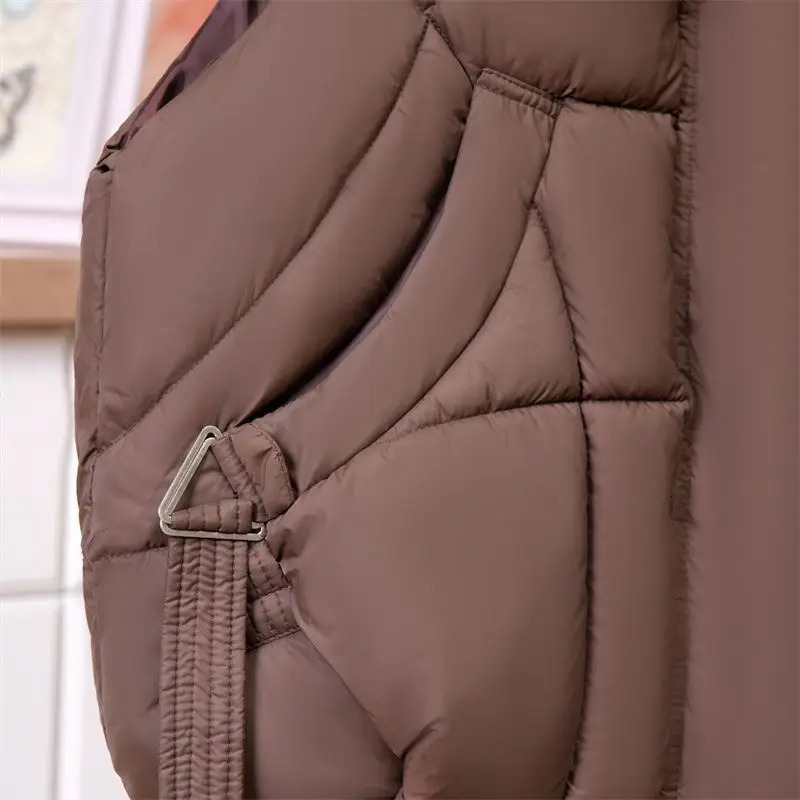 Autumn Winter Plus Size Womens Down Cottonpadded Vest Coat Female Elegant Warm Waistcoat Jacket Fashion Overwear 251027