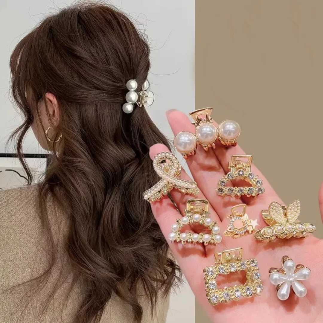 10 Girls Hair Accessories with MultiColor Elegant Bangs and Side Hair ClawsW251028