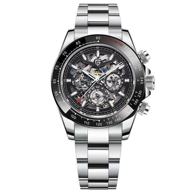 PAGANI DESIGN Fully Automatic Colorful Hollow Visible Movement Men's Mechanical Watch PD-1777