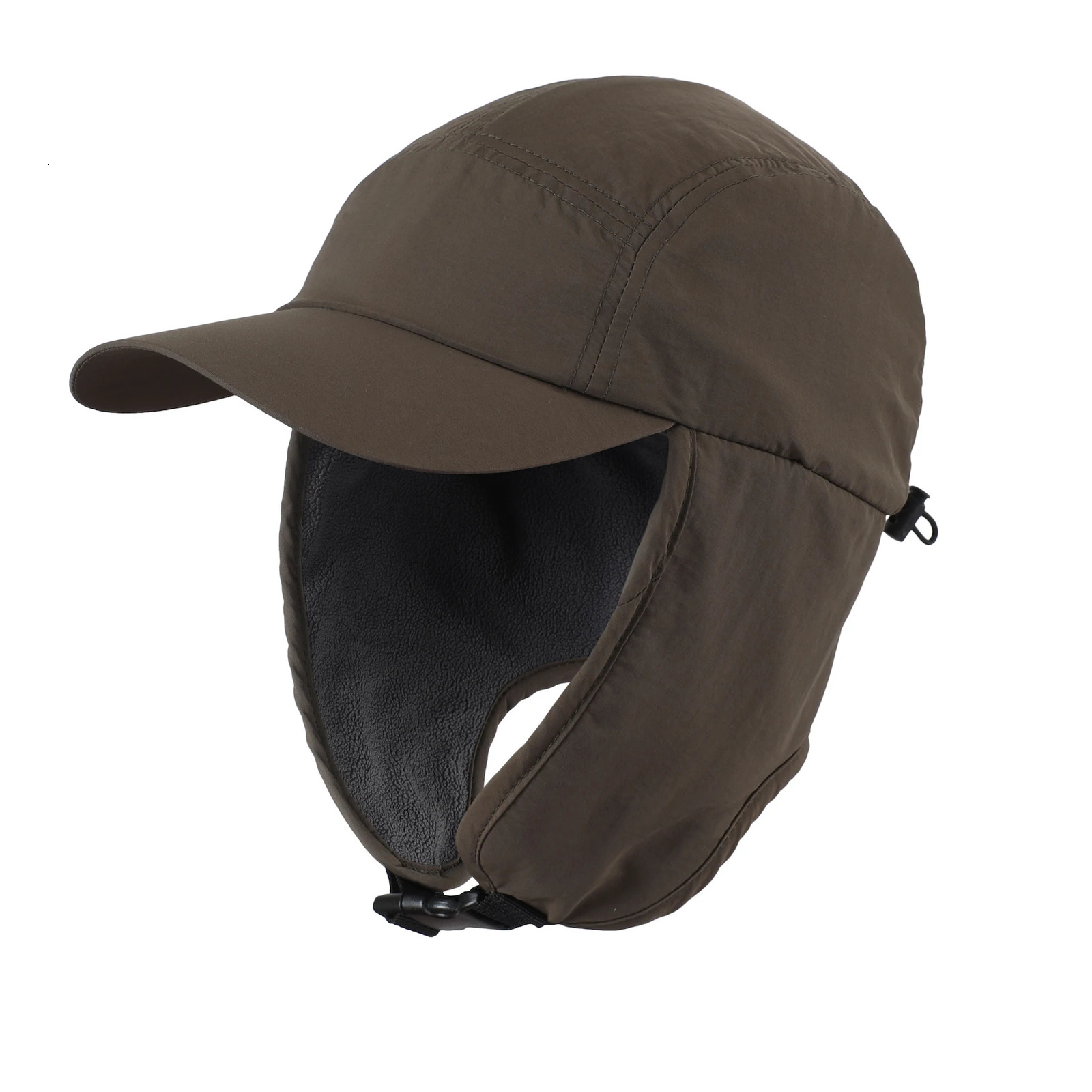 Connectyle Waterproof Mens Women Winter Hat Soft Fleece Lined Lightweight Earflaps Visor Hat Warm Outdoor Baseball Trapper Hat 251029