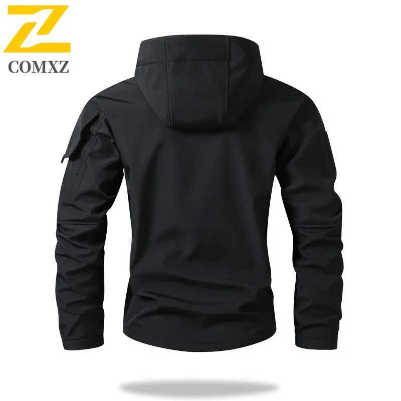Tactical Waterproof Softshell Jacket Mens Outdoor Functional Windproof Breathable Military Style Hiking Camping Jacket Clothing J251029