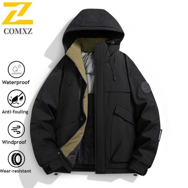 Mens Graphene Winter Jacket Lined Thick Warm Coat Waterproof Windbreaker MultiPocket Workwear Hiking Camping Outdoor Jackets J251029