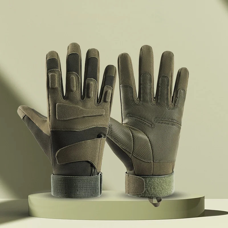 Outdoor Sports All Finger Gloves For Men Sturdy Breathable Wearresistant Protective Tactical Anti Slip Cycling 251013