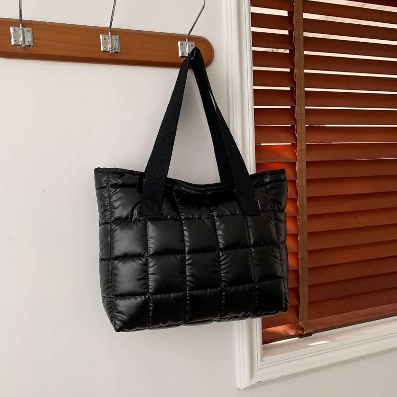 Designer bag Bright Color Trendy Fashion Large Capacity Cotton Tote Women's Winter Casual Versatile Underarm Shoulder Bag