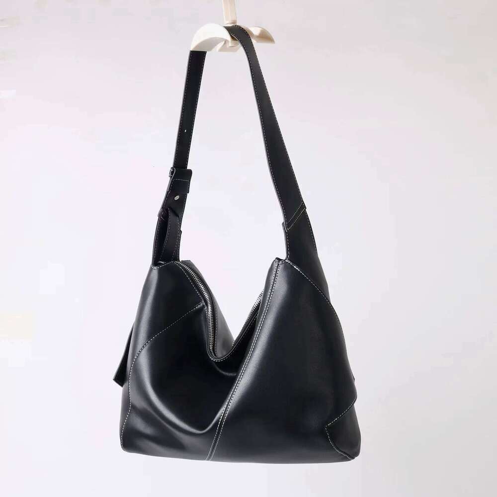 Two-Layer Cowhide Tote New Design Personalized Fashion Large Capacity Crossbody Slack Feeling Women's Shoulder Bag Suotong1029