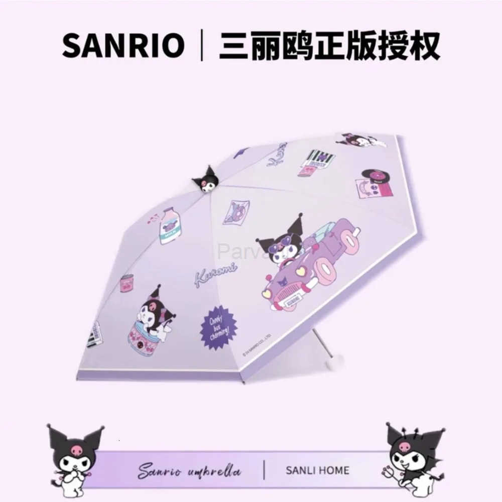 Sanrio Sanrio Cute Umbrellas My Melody Kuromi Cartoon 3D Doll Head Simple Fresh Fashion and Exquisite Ultravioletproof Umbrella Gifts L251029
