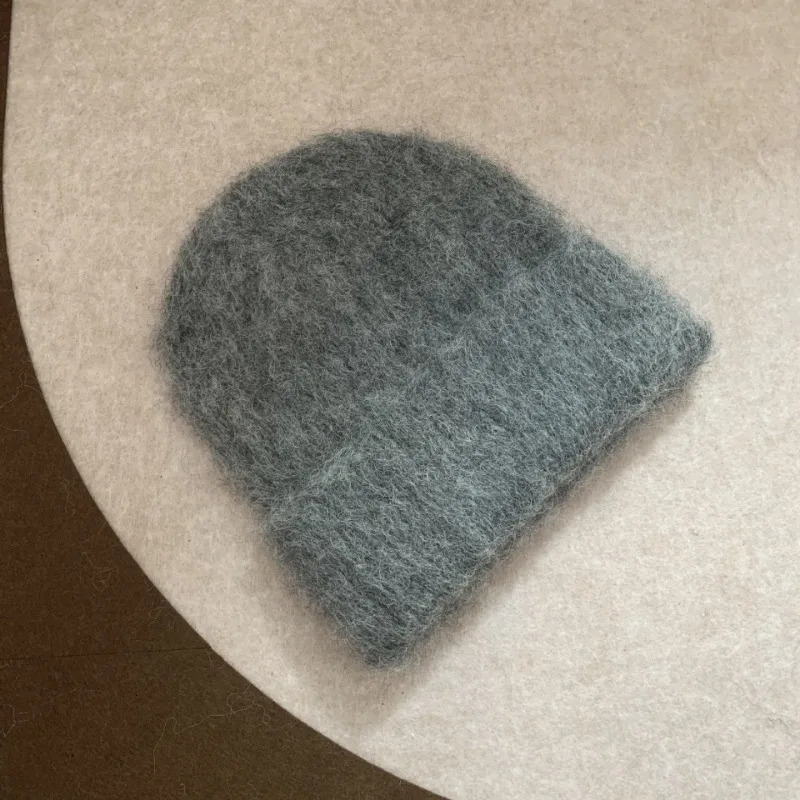 Korean Style Wool Blend Brushed Knitted Cold Hat Women Men Causal Solid Woolen Beanie Fashion Warm Soft Skullies Cap Female Male 251013