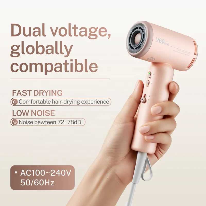 Professional 400W Electric Hair Dryer Lightweight Low Noise Portable Double Voltage Mini Ionic Blow Dryer for Home Use W251029