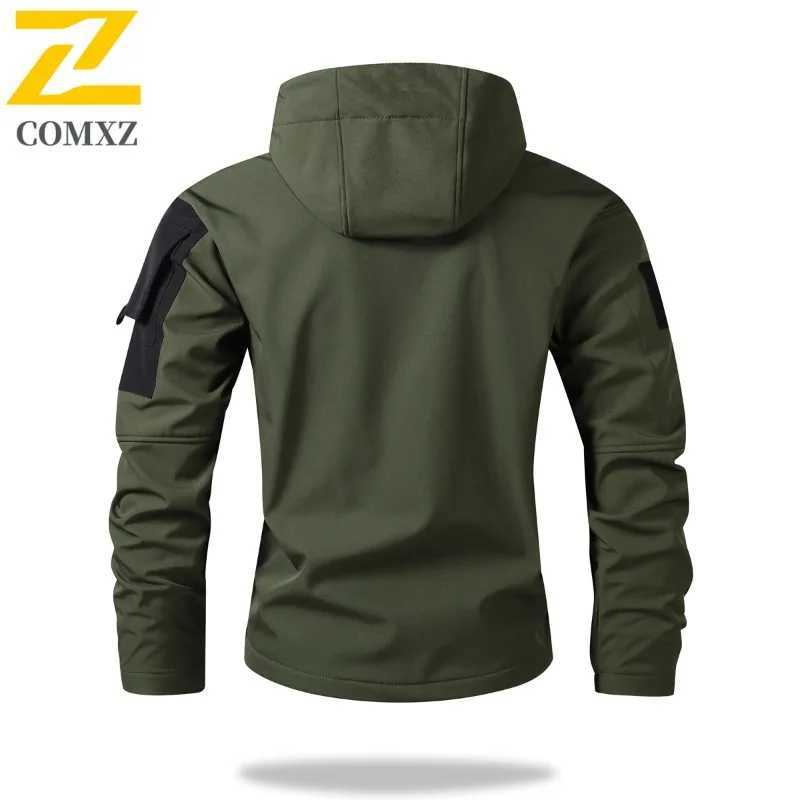 Tactical Waterproof Softshell Jacket Mens Outdoor Functional Windproof Breathable Military Style Hiking Camping Jacket Clothing J251029