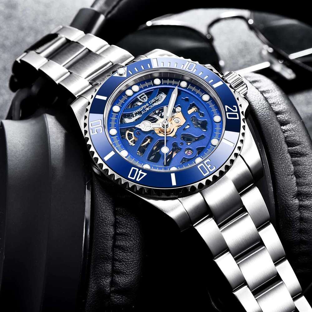 PAGANI DESIGN Skeleton Dial Elegant Mechanical Cool Stylish Men's Wristwatch PD-1659