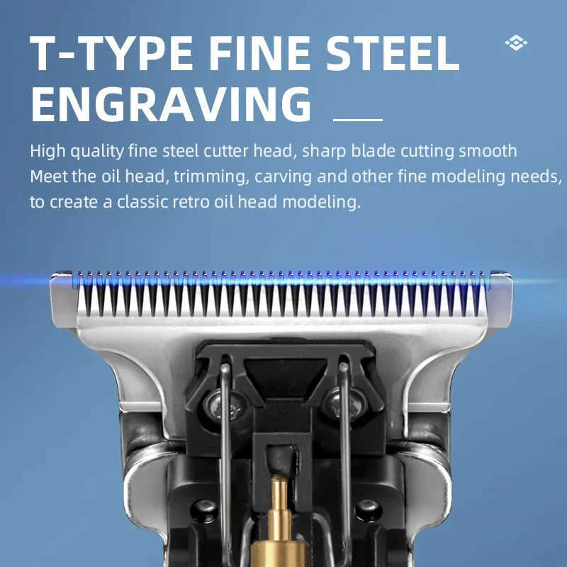 Kemei Mini Hair Clippers Mens Beard Trimmer Zero Gapped TBlade Hair Cutting Machine Cordless Professional Clippers KM1757 Z251029