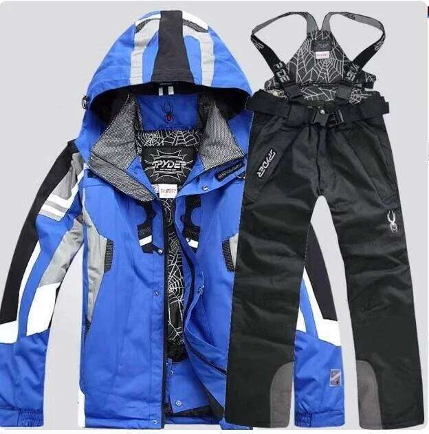Outdoor Snowboard Skateboard Ski Super Warm Waterproof Mountaineering Cotton Suit, Men's Suit And Pants.