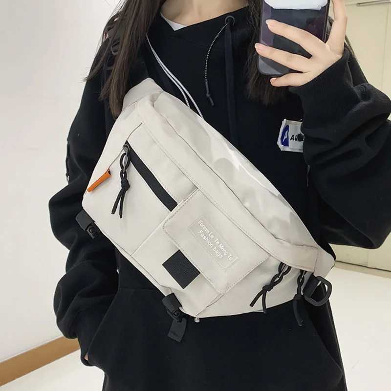 Chest Pack New Street Trend Waist Bag Unisex Outdoor Sports Fanny Pack Woman Shoulder Crossbody Bag Fashion Nylon Belt Bag PurseT251126
