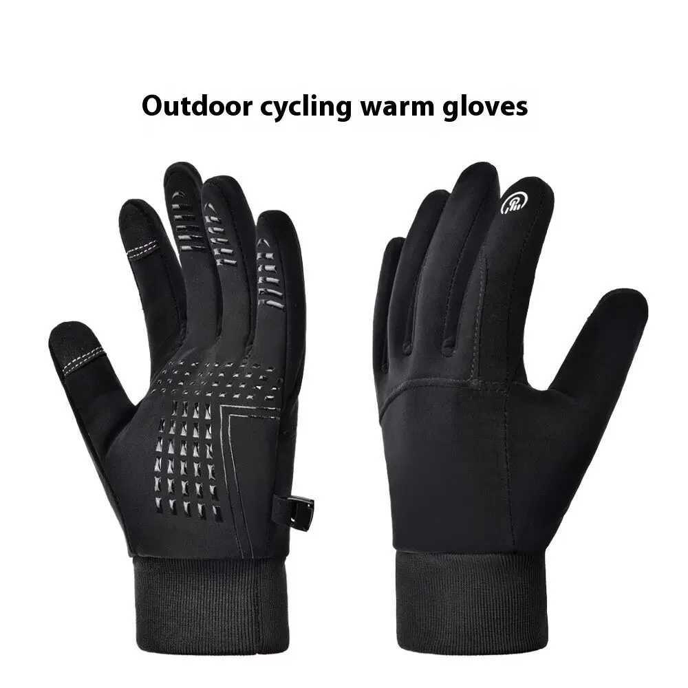 Thermal Touchscreen Cycling Gloves Windproof WaterResistant Winter Bike Gloves with AntiSlip Grip J251029