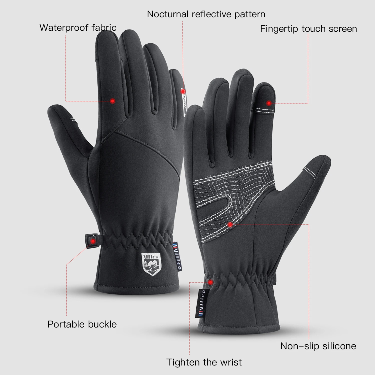Touchscreen Warm Gloves Outdoor Cycling Driving Motorcycle Waterproof Cold Windproof NonSlip Womens Men Winter Ski Glove 251013