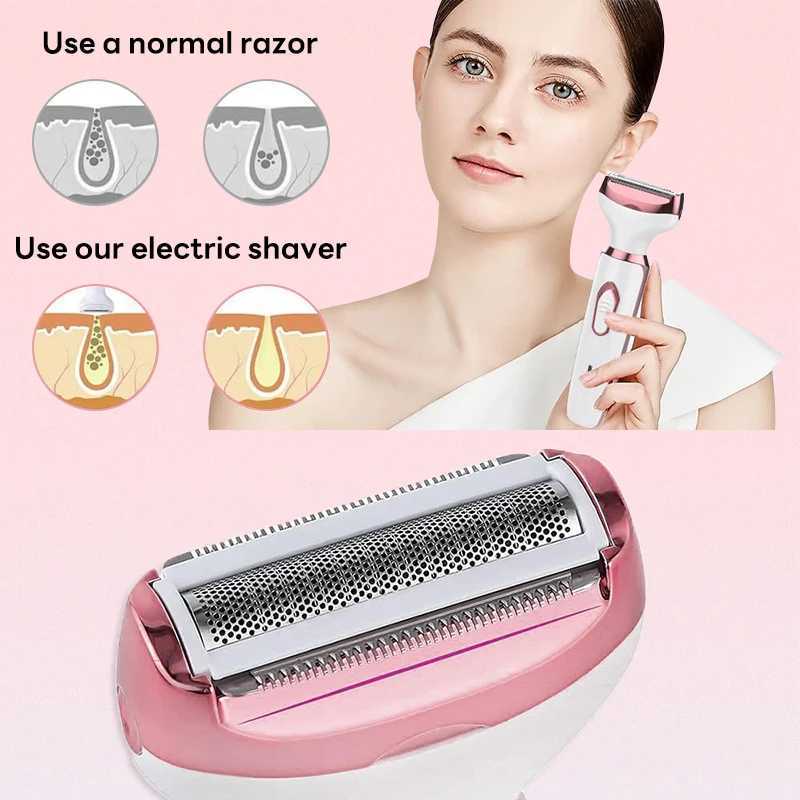 4 in 1 Electric Epilator Painless Bikini Eyebrow Nose for Women Facial Hair Removal Trimmer Face Body Female Shaver Depilator J251117