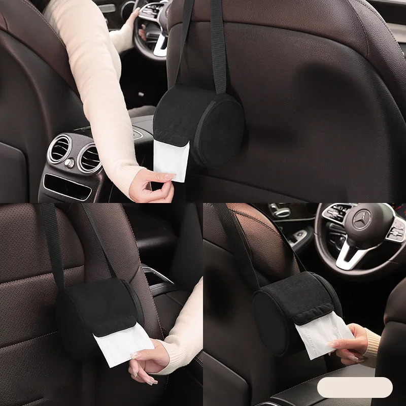 Portable Car Tissue Holder Hanging For Roll of Paper Car interior Tissue Napkin Box Accessory 251029