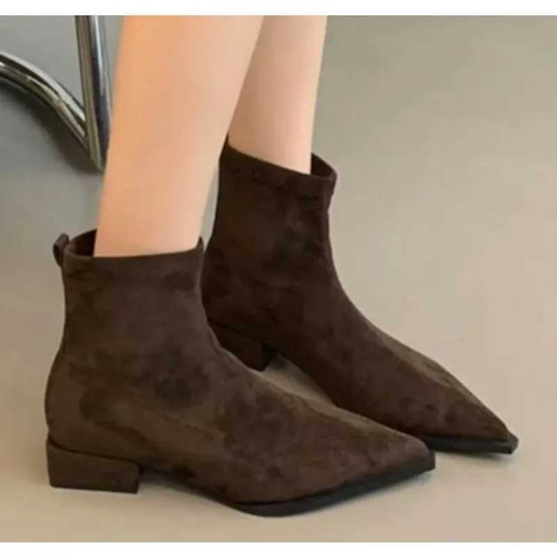 New Fashion Womens Hot Sale Shoes Ankle Womens Boot Fashion Back Zipper Office and Career Sexy Pointed Toe Shoes for Women Z251029