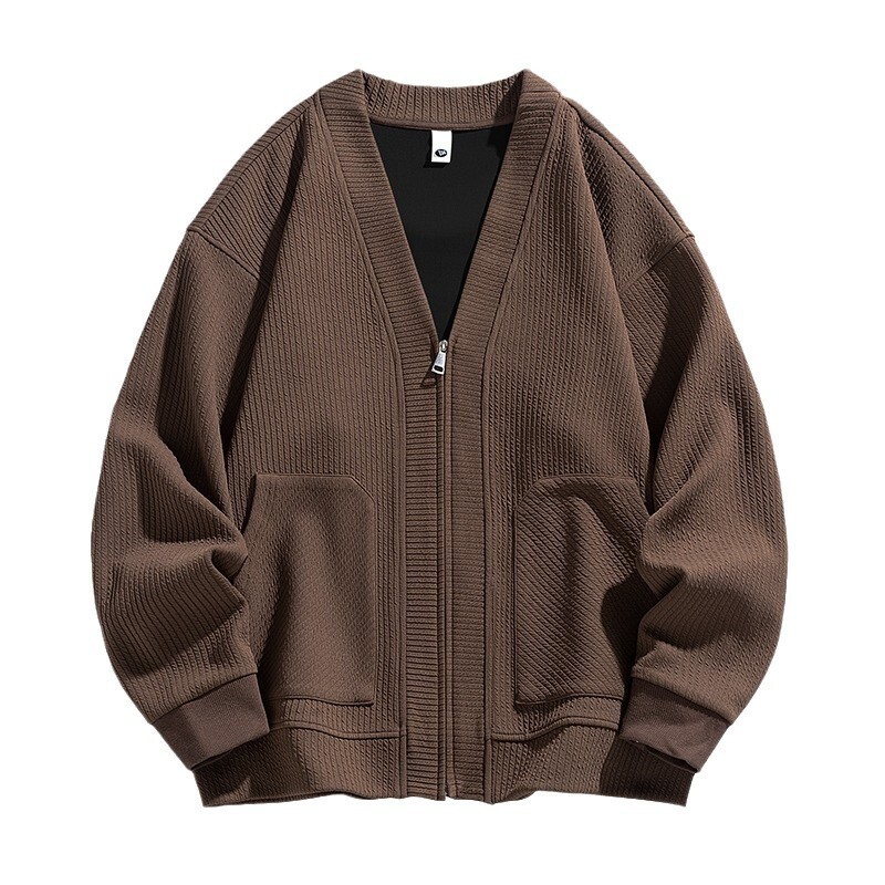 2025 Designer Jacket Autumn Winter New Korean Style Light Mature Jacket For Men Loose Simple Design High-end Niche Knitted Sweater Coat