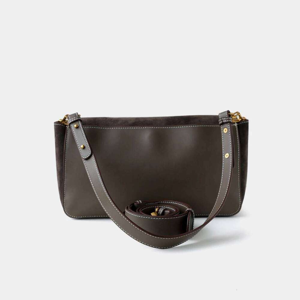 Suede Envelope Fall Winter Latest Style Niche Creation Matte Leather Vintage Minimalist Shoulder Crossbody Bag Women's Bag Suotong1029