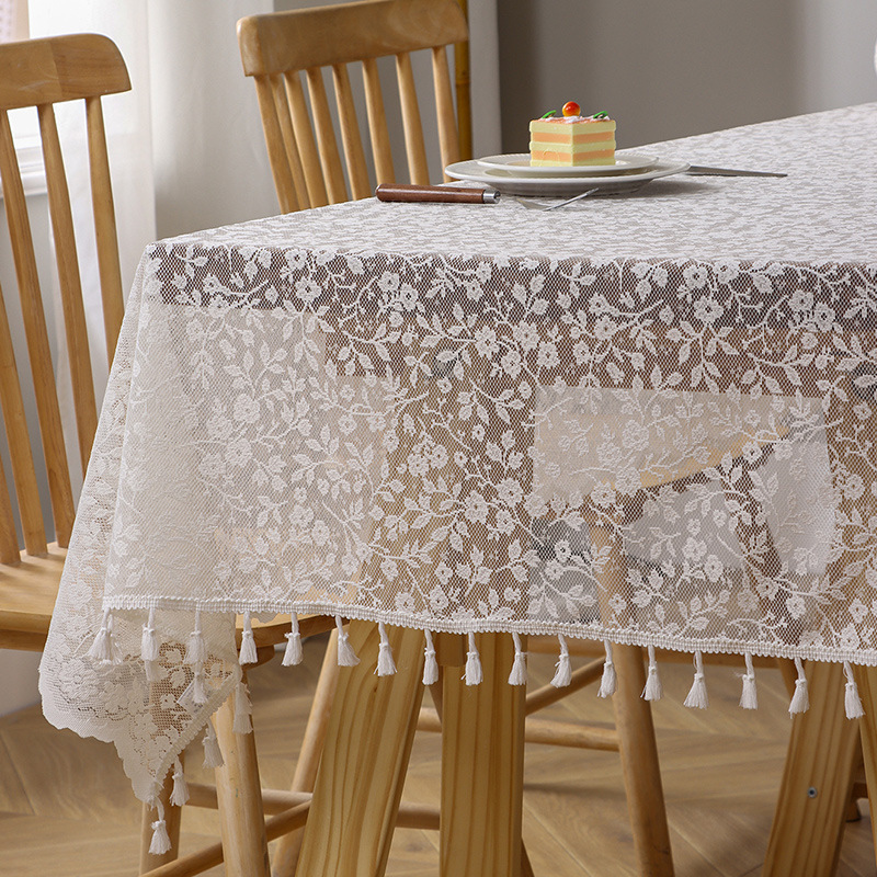 New floral lace jacquard tablecloth, atmospheric table mat, background cloth, decorative cover Z6YE01