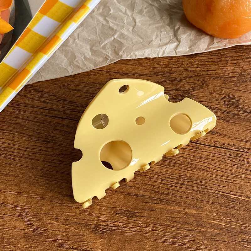 Fashion Cute Fun Creative Design Cake Yellow Cheese Hair Clip Ponytail Clip Women Girls Hair Accessories GiftsW251028