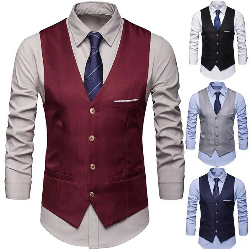 I Jewelry S6XL Mens Suit Vest Male Waistcoat Gilet Homme Casual Sleeveless Formal Business Vest chaleco hombre W251029