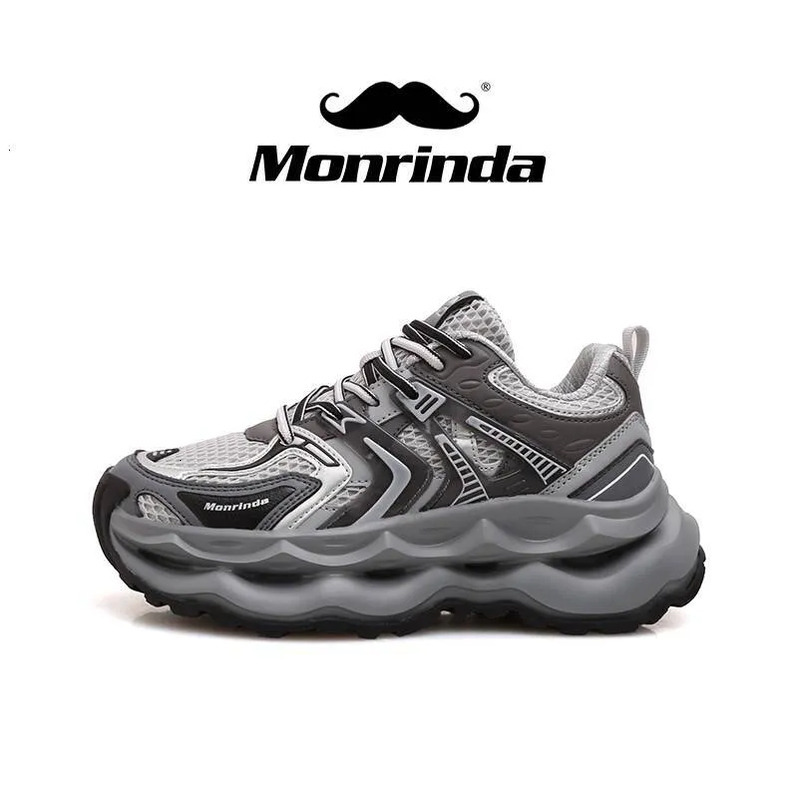 Mirinda Dad Shoes for Women 2025 Unisex Thick Sole Height Increasing Sneakers Breathable Mesh Soft & Elastic Anti-Slip Comfortable for Daily Wear & Ca