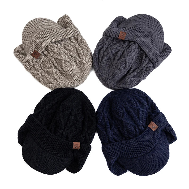 Unisex Winter Hat Plush Fur Lined Warm Earflap Cap Stylish Soft Beanie Hat Outdoor Thick Ski Sports Knitted Hat 251029