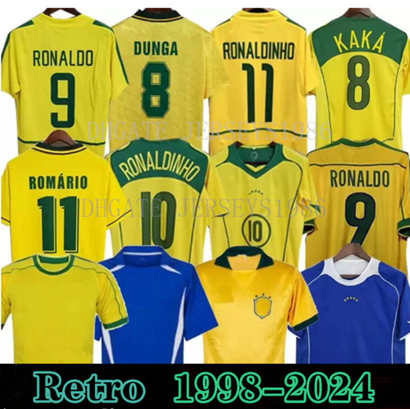 Brazil Soccer Jersey 2002 Retro Style Throwback Shirts Premium Quality Available in Various Sizes