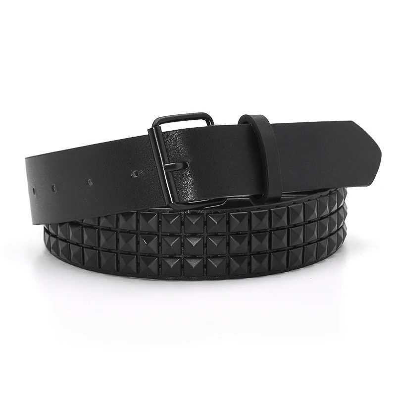 Pyramid Fashion Rivet Belt MenWomens Studded Belt Punk Rock With Pin Buckle Belt WaistbandL251029