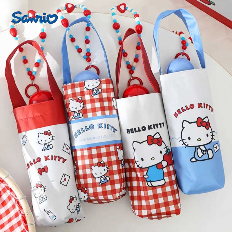 Sanrio Sanrio Hello Kitty Cartoon Umbrella Sunscreen Children Ultraviolet Proof Parasol Anime Kawaii Student Portable Folding Umbrella L251029