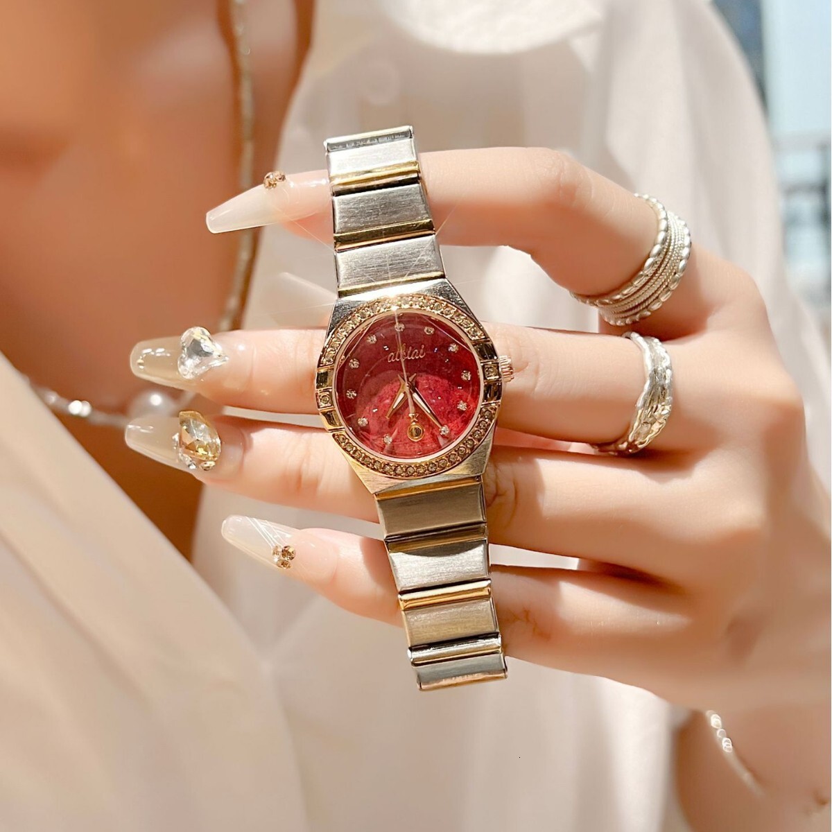 Designer Watch Double Eagle Constellation Series European Fashion Steel Luxury Band Trendy Korean Style Quartz Women's Watch