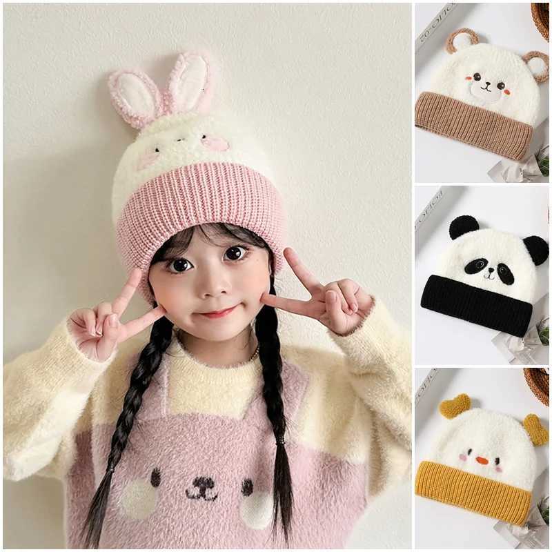 Cute Cartoon Children Knitted Hat Funny Animals Kids Pullover Cap 26Year Boy Girl Woolen Crochet Bonnet Elastic Baby Beanies251028