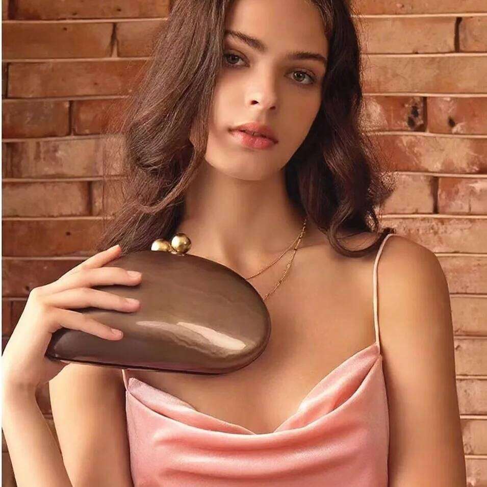Designer Bags Shell Solid Color Long Chain Party Dinner Acrylic Shell Clutch Bag Luxury Bag
