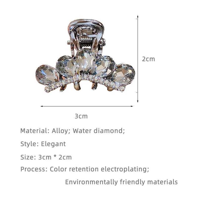 New Fashionable Popular Crab Hair Clip Hair Accessories For Women Fragmented Hairpins Shining Crown Side Barrettes HeadwearW251028