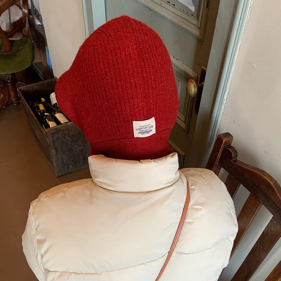 Knitted Beanies Cap For MenWomen Winter Warm Unisex Hooded Hat Neck Collar Scarf Ski Beanie Cold Hats Balaclava Caps Bonnet 251013
