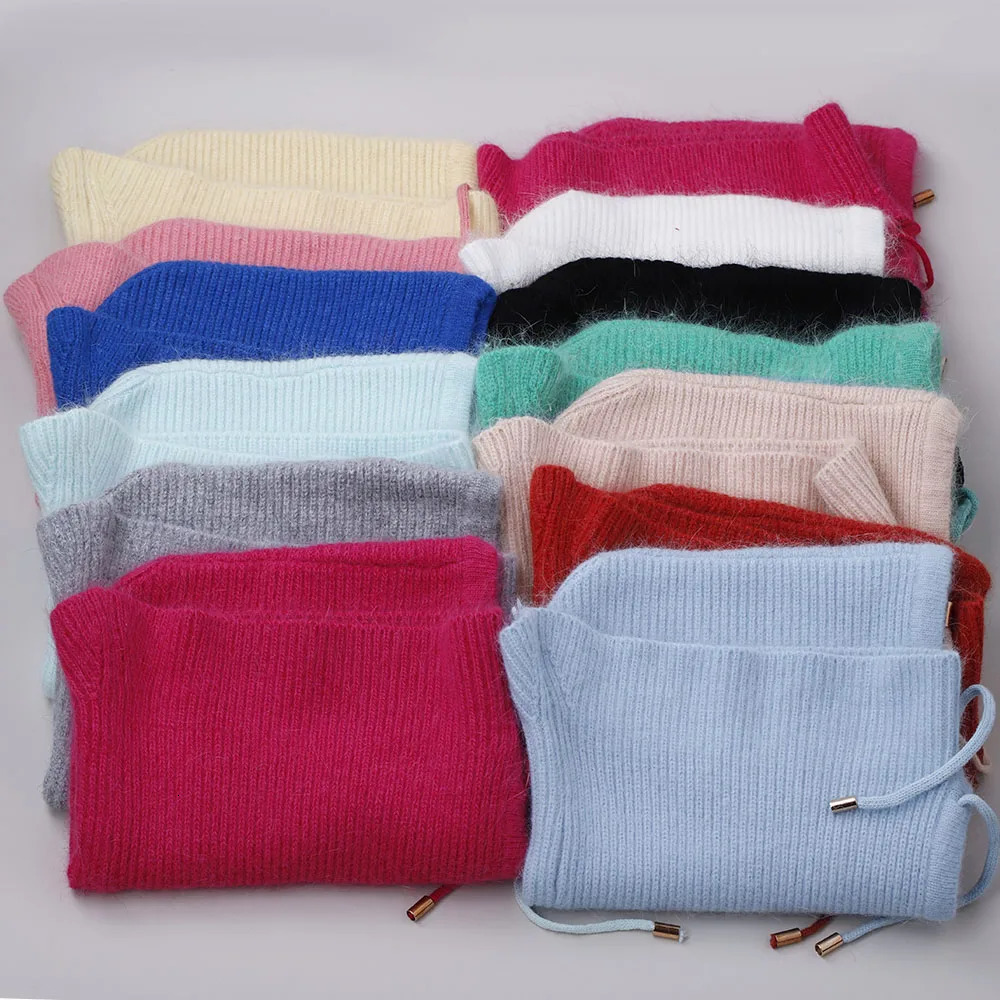 Winter Hat Real Rabbit Fur Winter Hats For Women Fashion Warm Hats Upgrade thickened extended Pullover scarf hat 251029