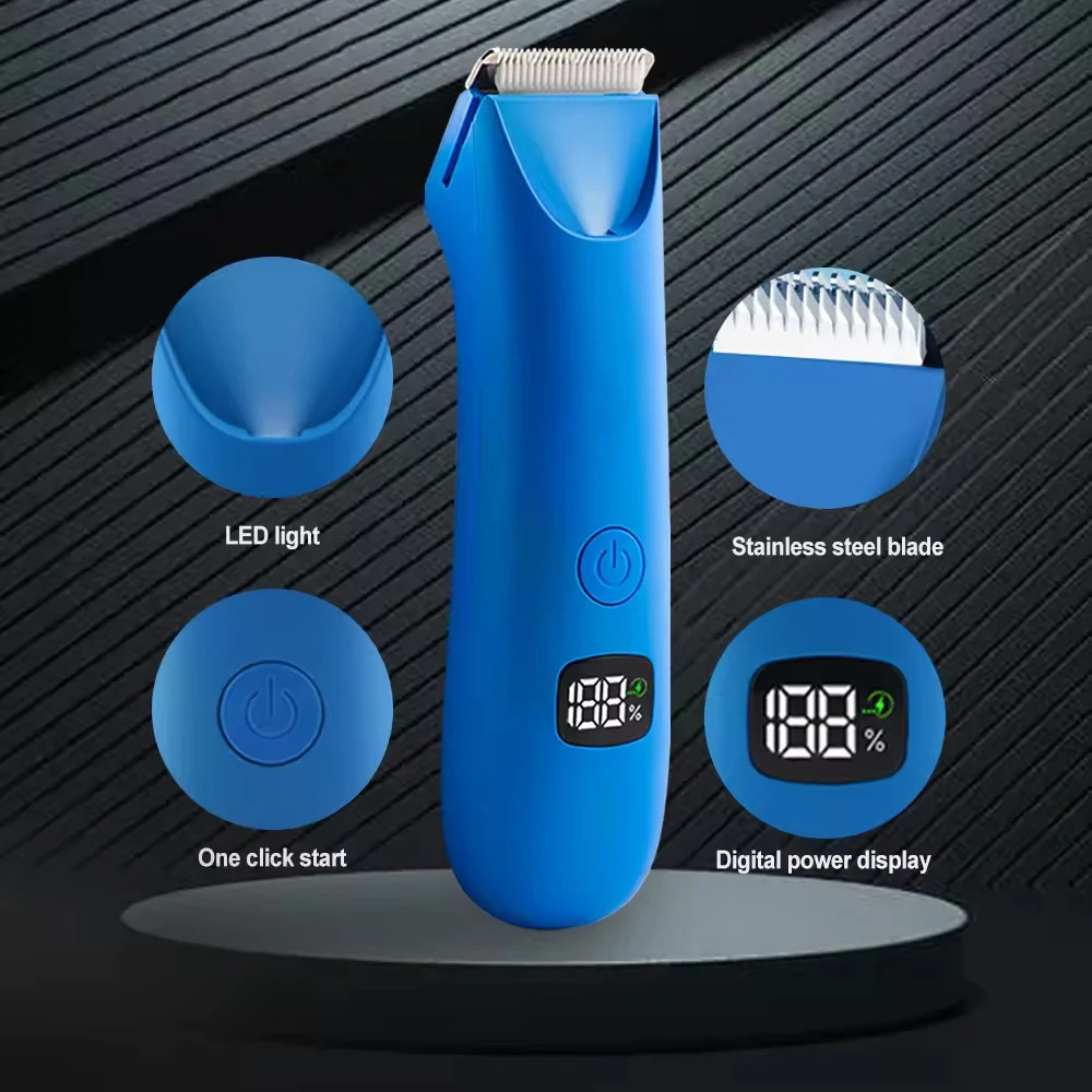 Body Hair Pubic Hair Trimmer for Men Women Painless Electric Body Bikini Shaver Waterproof TypeC Rechargeable Razor 251029