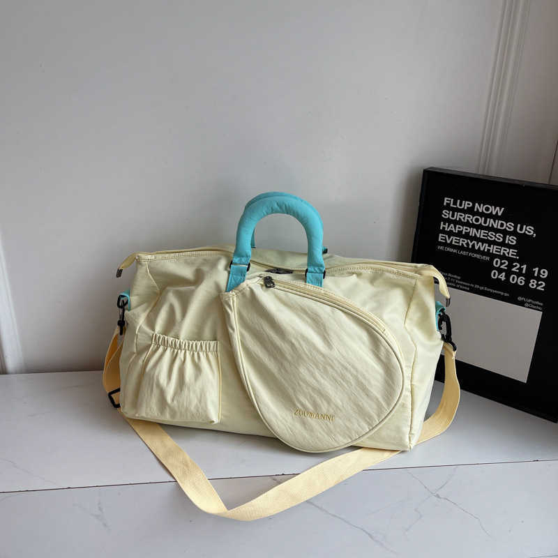 New Badminton Bag Outdoor Sports Racket Bag Single Shoulder Crossbody Bag Unisex Large Capacity Dry Wet Separation Gym Bag