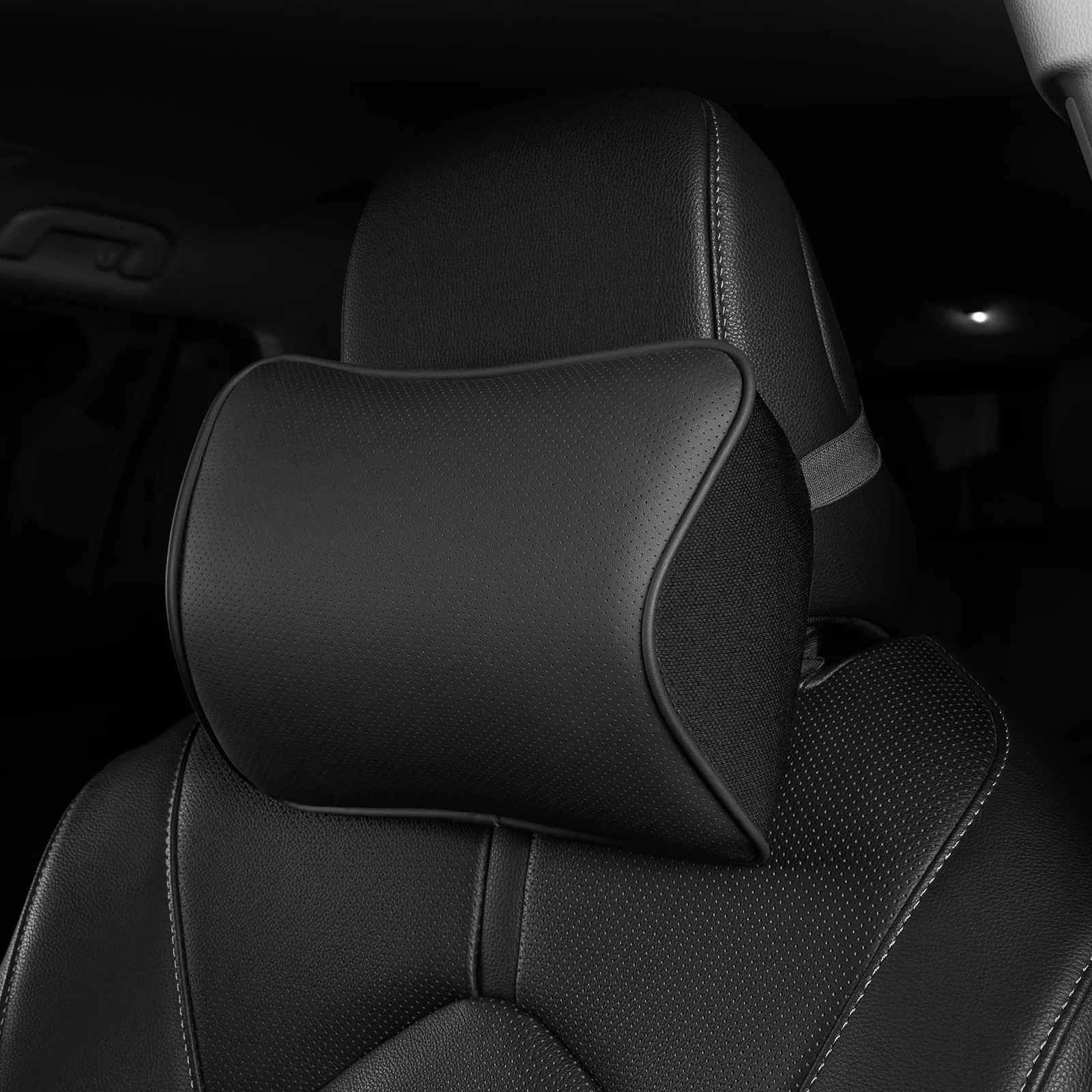 Car Neck Pillow Softness Car Headrest Pillow for Driving with Adjustable Strap 100 Memory Foam and Breathable Removable Cover 251029