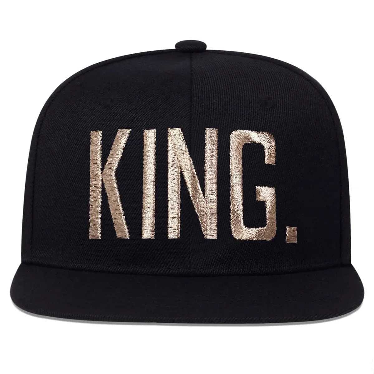 Unisex KING QUEEN Golden Thread Embroidery Hiphop Hats Spring Autumn Outdoor Adjustable Casual Baseball Caps Sunscreen Hat CapW251029